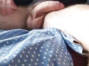 Bearded hairy daddy Sunday afternoon cum