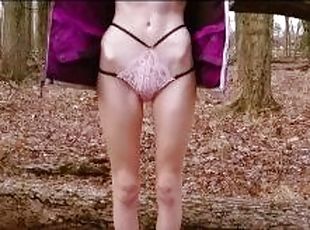 Electric play, piss, and, rope in a NJ forest for Brooke Johnson