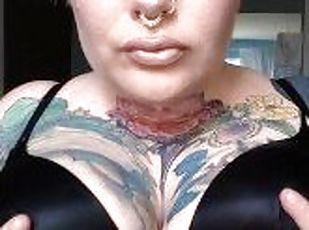 Curvy Blond With Tattoos Has Sensual Orgasm Using Magic Wand