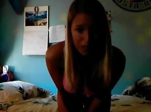 Gorgeous Blonde Plays With Her Pink Teen Pussy
