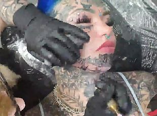 mulher-madura, perfurado, fetiche, tatuagem