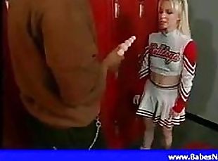 Slutty Blonde Anal Cheerleader Goes Interracial On a Big Black Cock