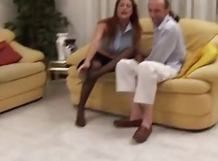 Italian mature rough sex on the couch