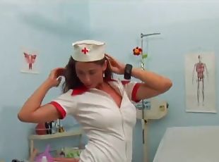 Hot nurse enjoys the threesome fun in hospital