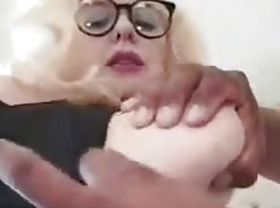 Appealing Sandra Wearing Glasses Goes Hardcore With A Dirty Guy