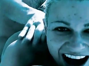 Slutty Cindy Crawford gets fucked from behind in a bathtub