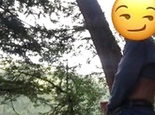 Power Pissing, Jerking, and Cum in the Woods