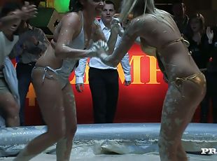 Stella Delcroix and Terri Summers bang after having a messy catfight