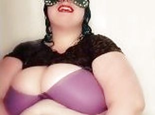 Amateur BBW with Huge Tits Shower Masturbating