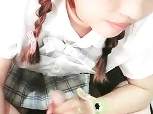 Amateur cute Asian student with pigtails fucked by her boyfriend