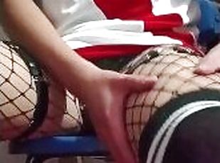 Cute femboy cumming in her stockings UwU