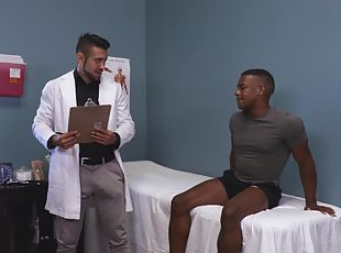 anal, fellation, médecin, énorme-bite, interracial, black, hôpital, cunilingus, bite, jambes