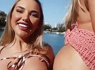 Shania Perrette and Jess Perrette naked in public  Perrette sisters