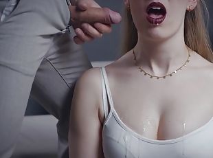 Convinced by the boss, groped and cum in the mouth - dressedpleasures