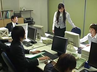 ázsiai, irodában, kemény, japán, valóságshow