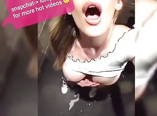 German girl caught masturbating in public on snapchat