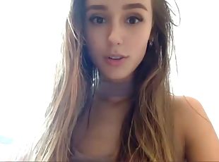 Cute young teen showing her pussy