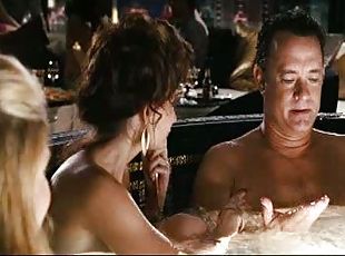 Tom Hanks In the Jacuzzi with Naked Cyia Batten & Hilary Angelo