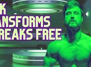 Hulk transforms & breaks free - giant growth