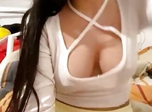 Showing my tits to my boss so he can come and fuck me