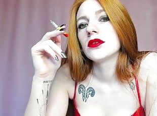 amador, caebça-vermelha, fetiche, sozinho, fumando, tatuagem, cabedal