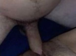 I made her squirt on my cock and balls so I gave her a huge creampie????????
