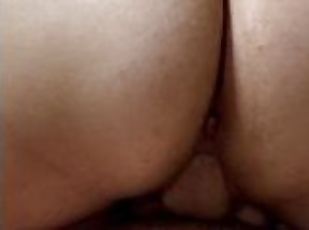 POV Wife Rides Husband’s Cock Reverse Cowgirl Big Ass Moaning