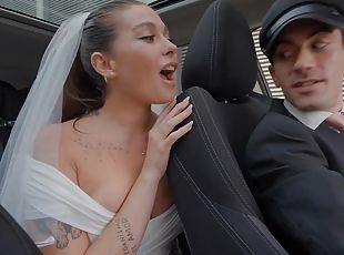 Tattooed bride with natural boobs takes good care of Jordis cock