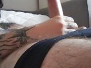 Hot Young Bull Stroking Hard Cock Taboo CFNMTattoos Big Cock