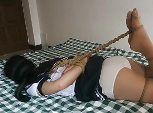 Cute Chinese In Bondage And Domination Session