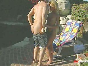 Things get wild by the pool when the pool guy nails this hottie