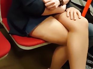 Candid legs in pantyhose 1