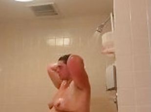 Showering at the gym
