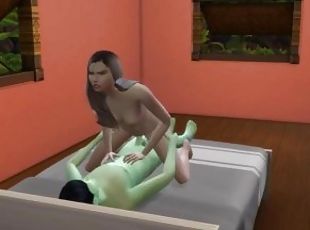 sims4 The alien licked the pussy dugout and fucked her