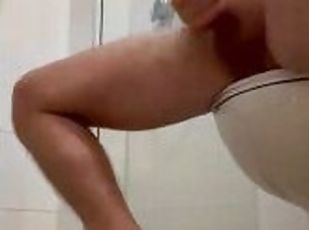 Jerking for You In The Bathroom! Cum so hard and Much. (Huge Cumload)