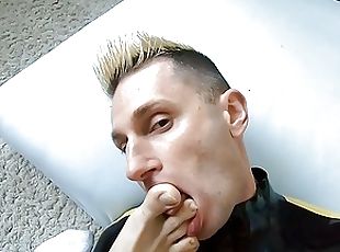 Master Breeds His Rubberized Cum Dump and Gets Served