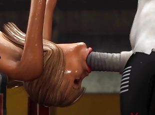 Fuck system in Area 51. Female android fucks hard a sexy blonde