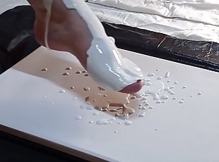 Compilation - Liquid Art Paint Pouring Over Feet