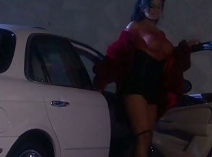 Fantastic Brunette Hooker With Big Tits Gets Nailed Hard In The Garage
