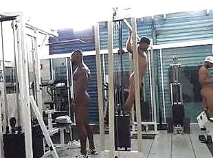 Blacks training naked at the gym