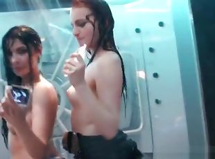 Czech teen Girls at Hot Shower Dance Party