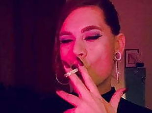 transsexueller, dilettant, ladyboy, rauchen