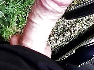 Cock out and jerking while on a bike tour