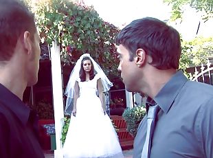 Gorgeous Gracie Glam gets nailed on the wedding night