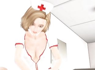 sygeplejerske, læge, teenager, hardcore, blond, ridning, hospital, uniform, brunette