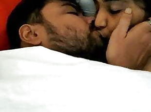 Romantic Couple Boobs sucking and Kissing