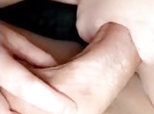 Redhead slut playing with & sucking on daddy’s big dick