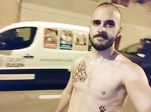 offentlig, amatør, homofil, europeisk, euro, fetisj, alene, tattoo