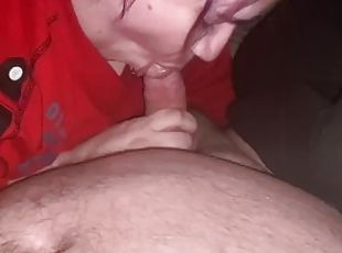 Sloppy blowjob from wife