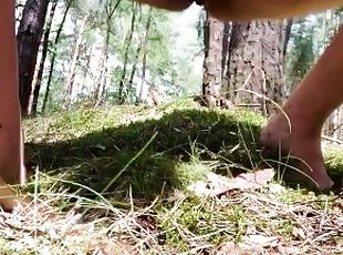just a quick pee in the forest after sex ?